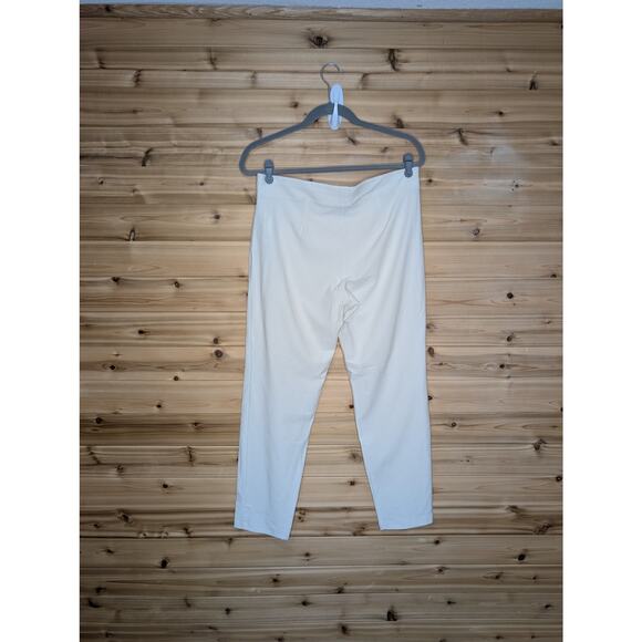 Eileen Fisher Pants Medium Ivory Knit Straight Leg Casual Career - Picture 3 of 8